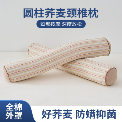 圆柱荞麦枕头护颈椎助睡眠枕芯家用一对套2024新款小整头睡觉专用