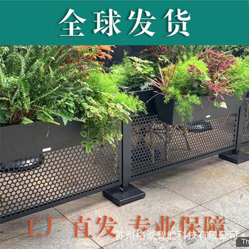 镀锌板隔离栏围栏庭院雕花户外栅栏百叶阳台护栏铝艺别墅花园护栏