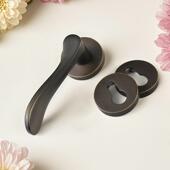 黄通古铜室内用静音磁吸分体锁用型把手FT01 31卧室卫生间门锁家