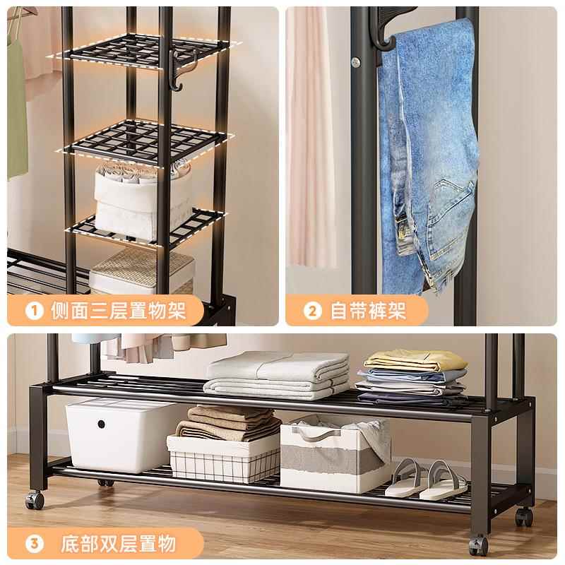 晾衣架落地折叠室内简易晒衣架卧室挂衣架家用学生宿舍晾衣服架子