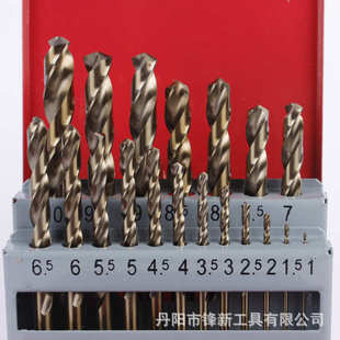 销售M35全磨制含钴高速钢直柄麻花钻头13 厂家直供 25套装