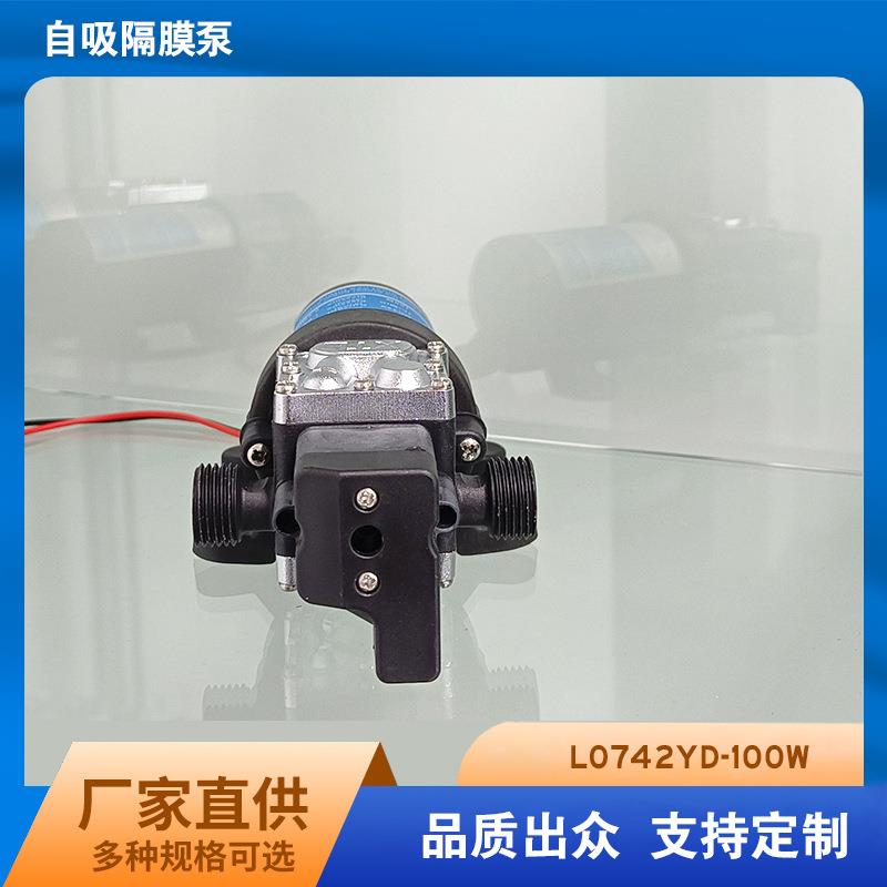 洗铁FRL隔膜泵高压抽V水泵家用小型自吸大功率12龙2V100W4抽水泵