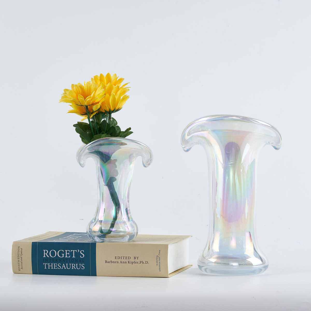 超高品质炫彩玻璃花瓶酒店样板间装饰品卧室样板房贝壳形花器,家居饰品,装饰摆件,淘宝优惠券,粉丝福利购,淘宝优惠卷