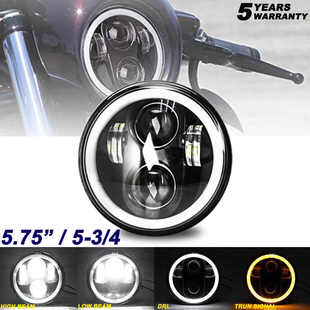 5.75inch英寸摩托车前大灯适用哈雷全圆4珠