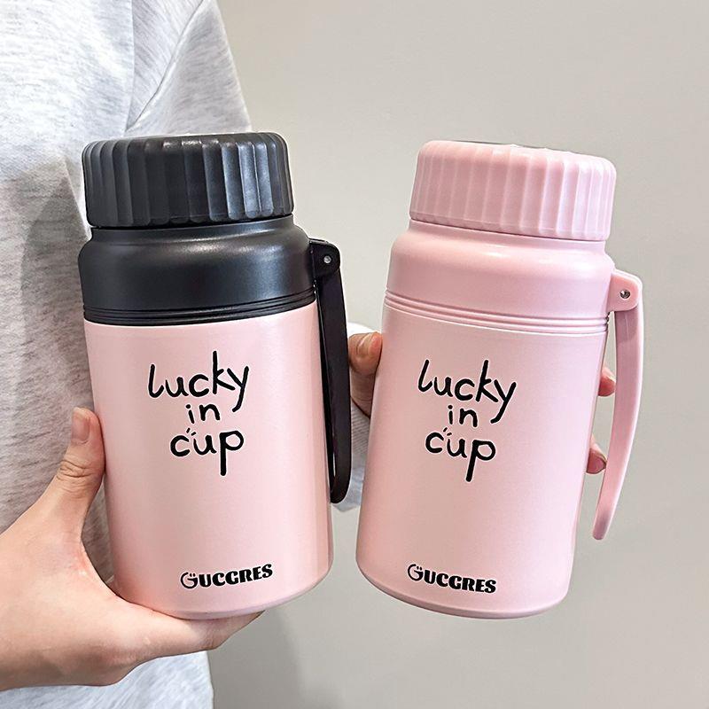 大容量水水壶GUCGRES不杯青锈钢保温杯黑粉系绚小便携外礼品户泡图片