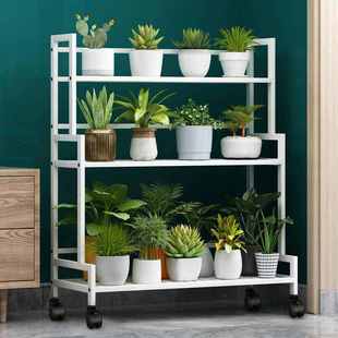 索尔诺花架子阳台多肉绿萝花盆架铁艺置物架室内外多层阶梯式花架