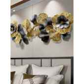 新中国风银杏叶装 饰创意家居餐厅墙挂立体挂件铁金属墙 饰入口墙装