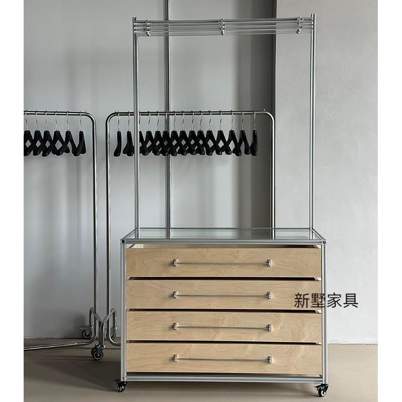 铝型材海洋板玻璃展示柜展厅展览柜店铺中岛陈列柜物料柜定制斗柜