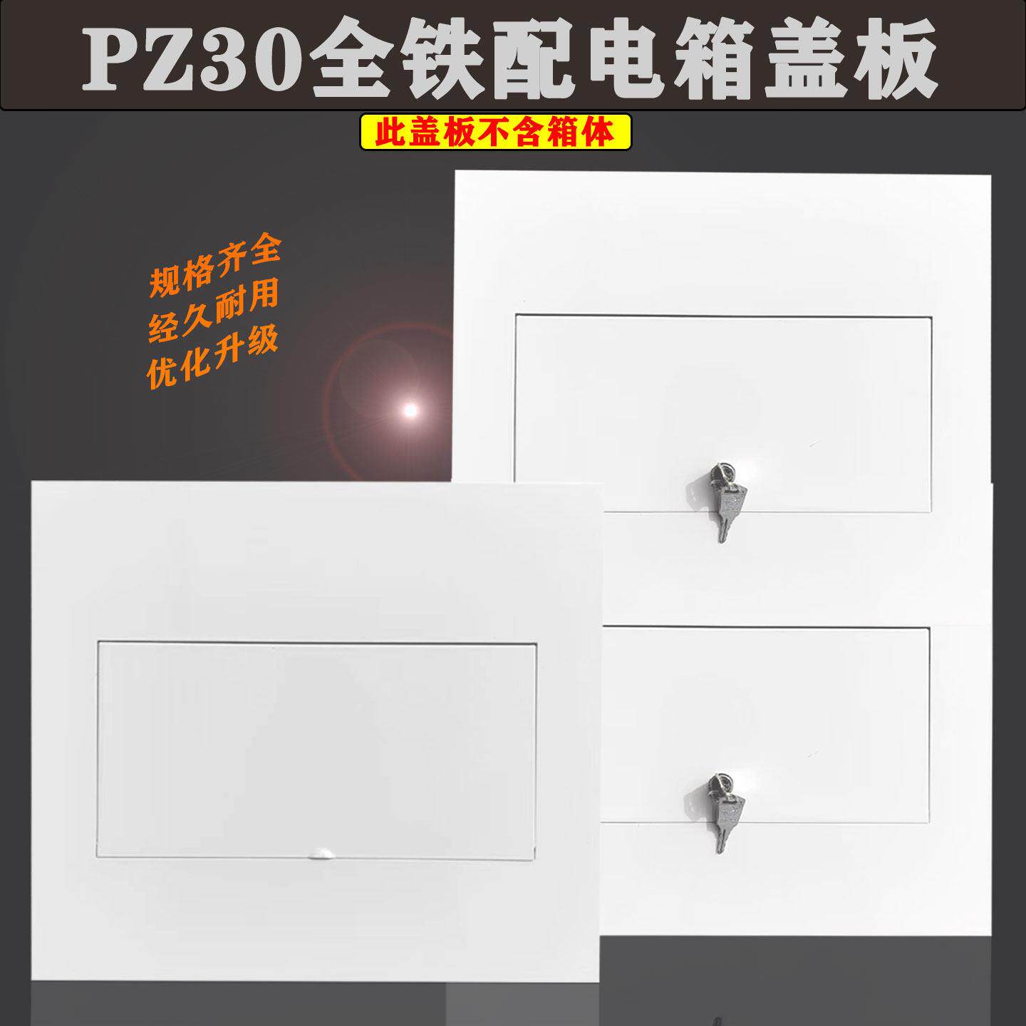 PZ30全铁配电箱盖板开关箱面板回路铁盖家用电箱配件单排6-40回路