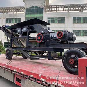 大型建筑垃圾河卵石锤式移动破碎站工业煤矸石混凝土块锤式破碎机
