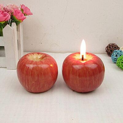 Christmas Red Apple Shape Fruit Christmas Eve wax candle