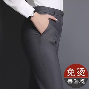 女高级感夏季 裤 薄款 子高腰直筒职业西装 酒店银行工作服裤 灰色西裤