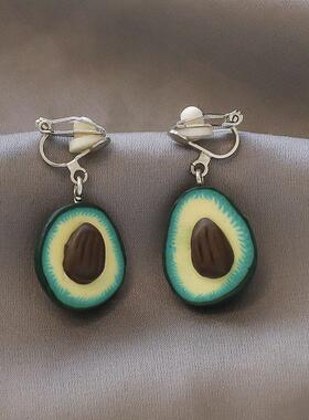 Fashion charm Creative pearl clip on Earrings Cute Handmade