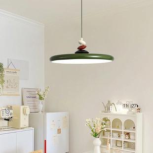 法式 中古风餐厅岛台北欧现代M豆飞碟吊灯全光谱创意书桌卧室吊灯