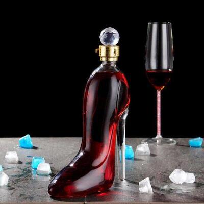 375ml High Heels Shape Decanter Luxurious Crystal Merlot