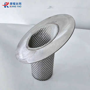 不锈钢斜口过滤筒网用于水泵口管道除污工业污水石灰浆料滤网