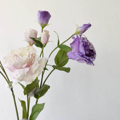 仿真花洋桔梗 花材 香槟粉桔梗 花卉手捧花配 摆放花卉装饰花