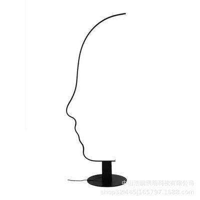 厂家直销人脸形LED落地灯卧室客厅展厅工作室直播间创意落地灯