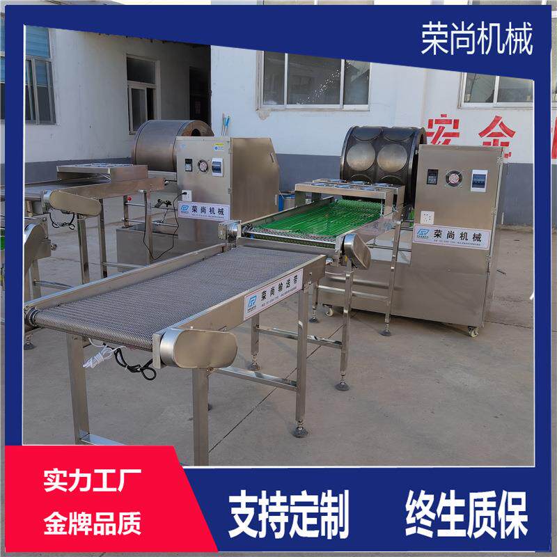 供应烤鸭饼春饼机 燃气加热三排春卷皮机 全自动春卷皮机
