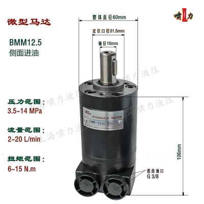 上海啸力 小型高速液压马达BMM8/OMM8 12.5 20 32 40 50 摆线 线