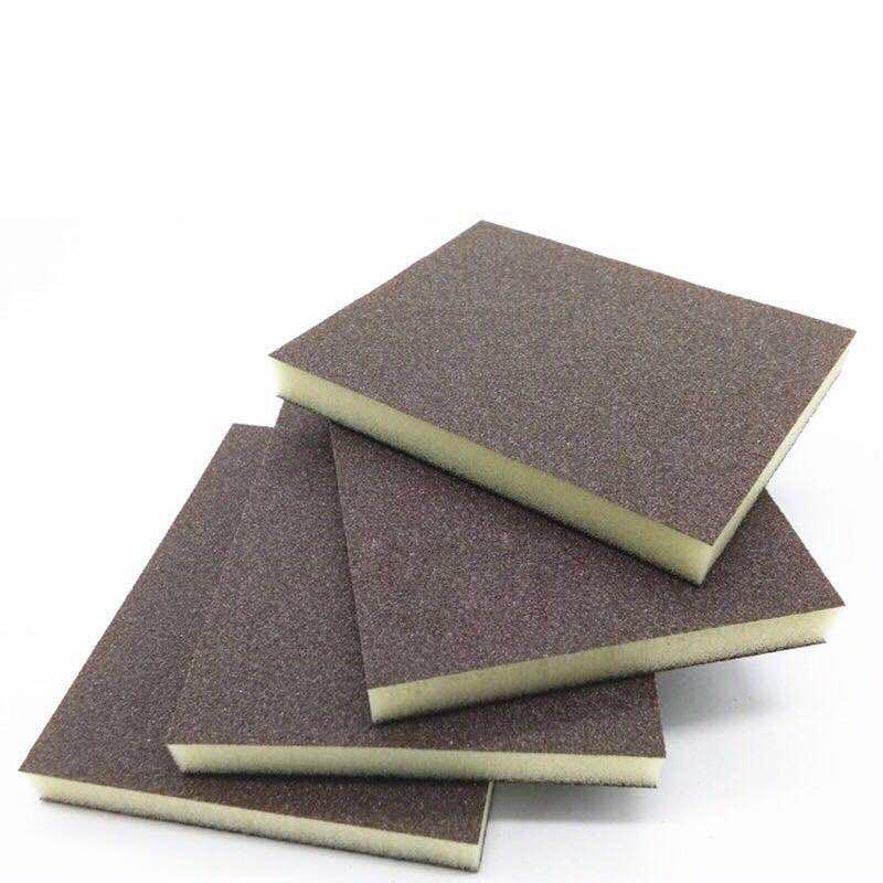 灰色双面海绵砂块薄240目木工楼梯家具工艺品打磨抛光海绵砂纸*
