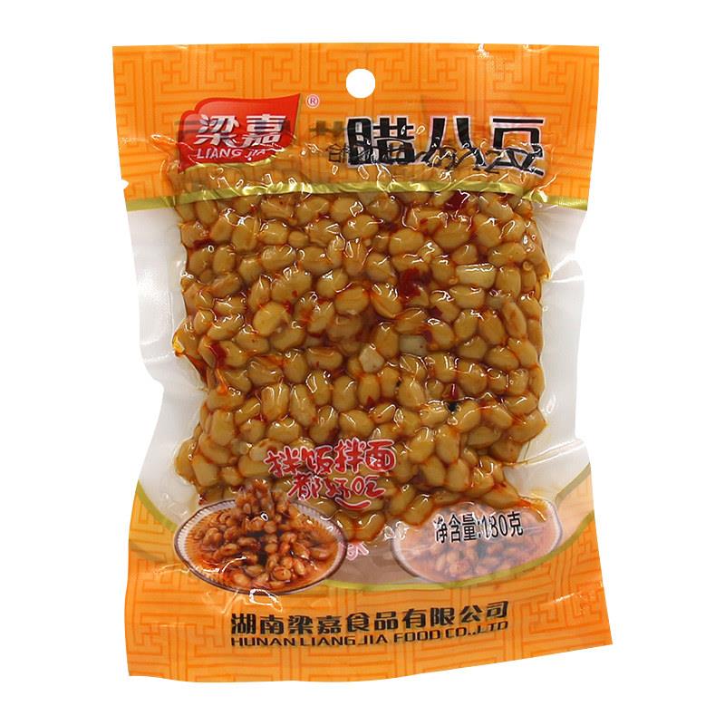 黄豆豉梁嘉腊八豆180g湖南特产下饭菜浏阳豆豉粒辣椒黄豆酱即