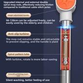 旋转拖把杆通用配件免手洗家用一拖净单杆拖把大全手压墩布拖布杆