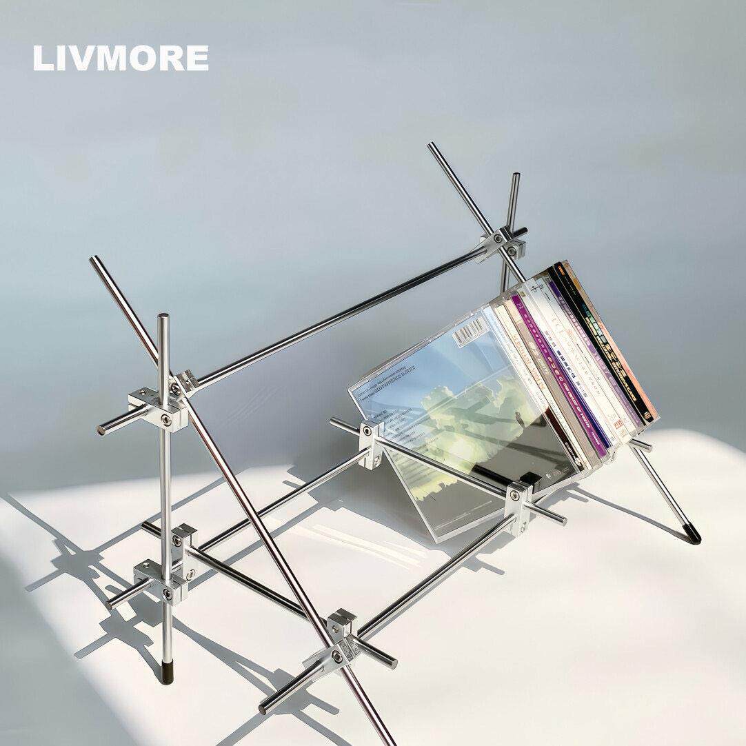 LIVMORE·CD收纳架光盘专辑展示架客厅卧室桌面书本游戏碟收纳架
