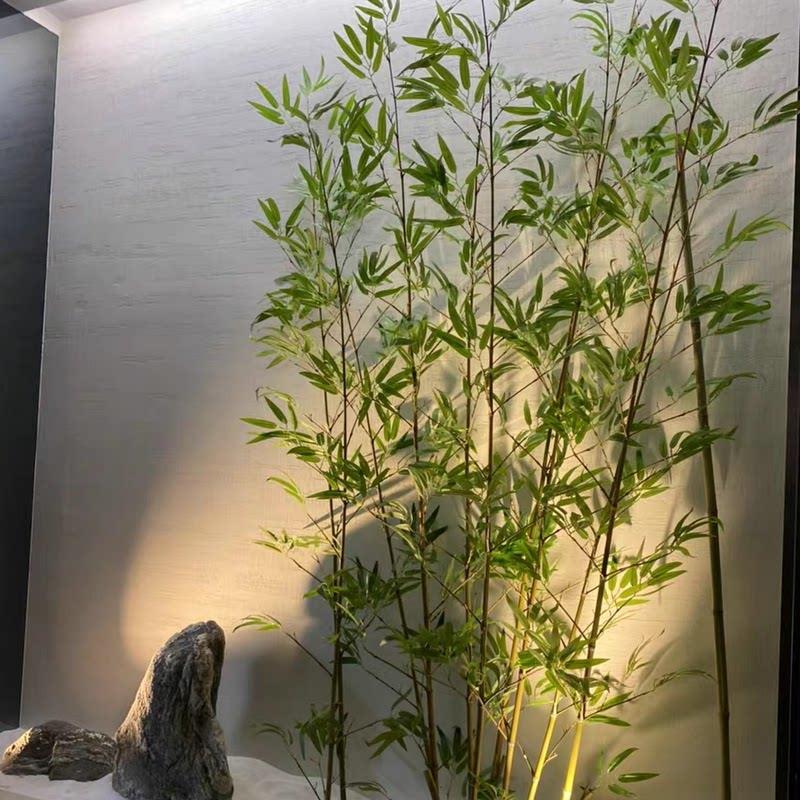 装饰竹子彷真隔断挡墙客厅展厅造景假竹子人造绿毛竹塑料庭院植物