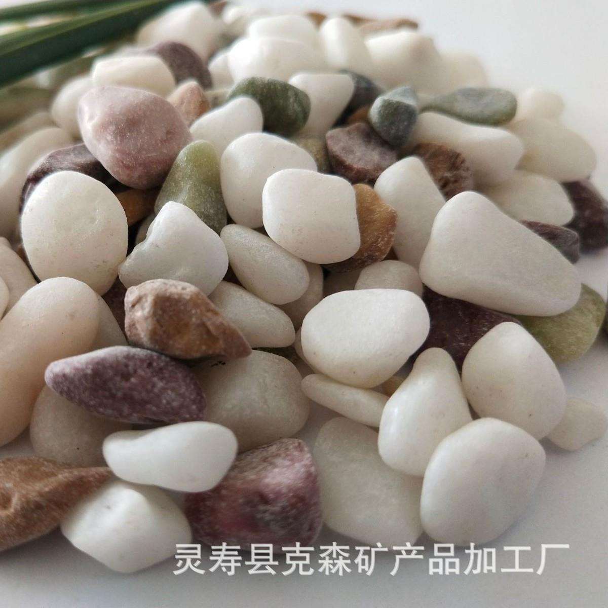 厂家盆栽铺路石汉白玉白色石头小石子绿化景观造景鹅卵石装饰