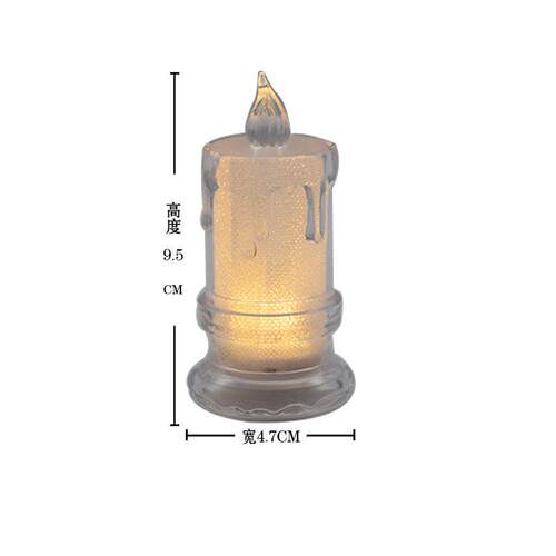 水晶灯led跨境电子蜡烛透明蜡片