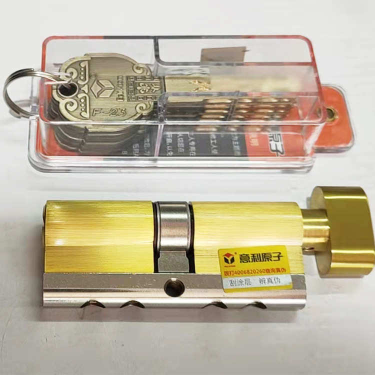 防盗门锁304不锈钢大门锁欧式别墅双对开门实木门超C级锁芯F23