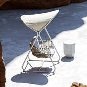 户外铝制秋千庭院阳台吊椅防水防晒双人休闲摇椅别墅家用藤编吊篮