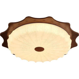 奶油原木风卧室灯温馨浪漫主卧房间灯北欧实木简约现代护眼吸顶灯