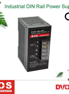 厂家直销DOS工业级导轨式开关电源供应ECR-100-24P直流24V4.2A