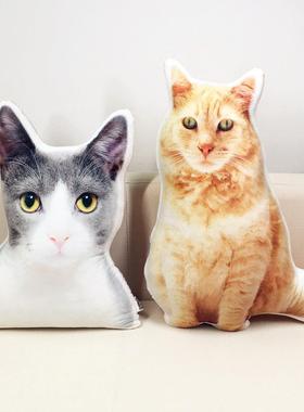 正品异日形宠物抱枕定制猫来图订做狗毛绒玩具卡通动物玩偶枕抱生