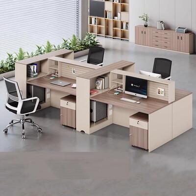 办公桌员工位简约现代办公室电脑桌双人四人位职员桌办公桌椅组合