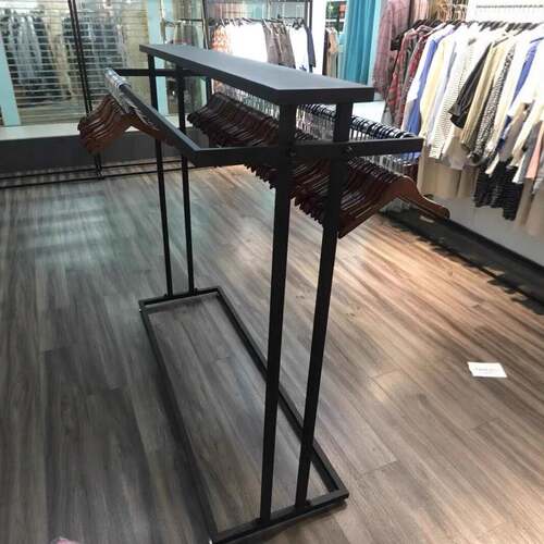 简约服装店中岛架落地展示架男女装童装双排中间货架双杠侧挂衣架
