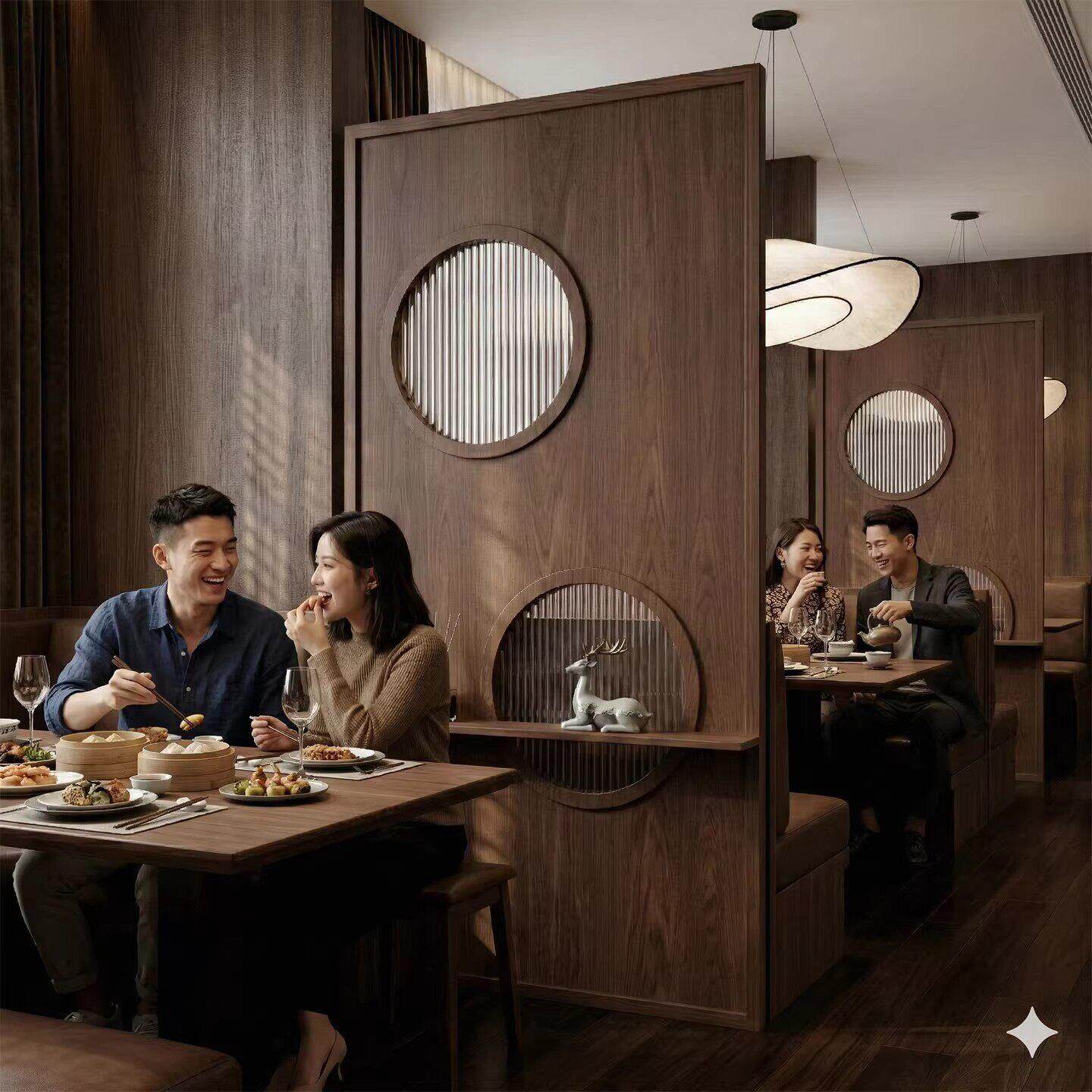 餐厅隔断屏风商用咖啡厅实木玻璃休闲音乐餐吧视线遮挡可定制座屏