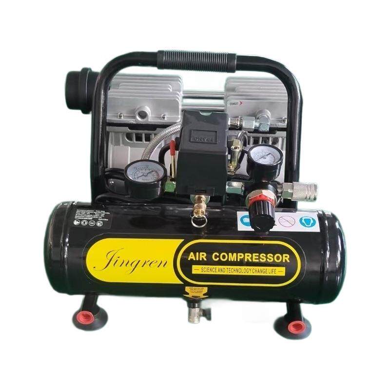 气泵木工钉枪880w轮胎打气无油低音空气压缩机充气移动式双缸高压