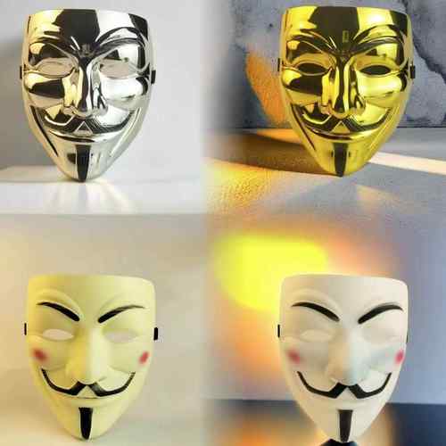 万圣节跨境电度 V字面具道具蒸汽朋克狂欢节恐怖角色扮演