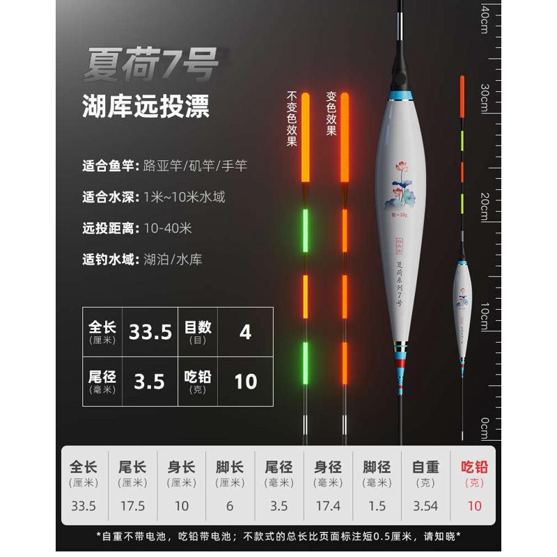 醒目远投短漂大漂电子夜光浮漂加粗滑物鱼矶钓路漂漂日夜漂滑两用
