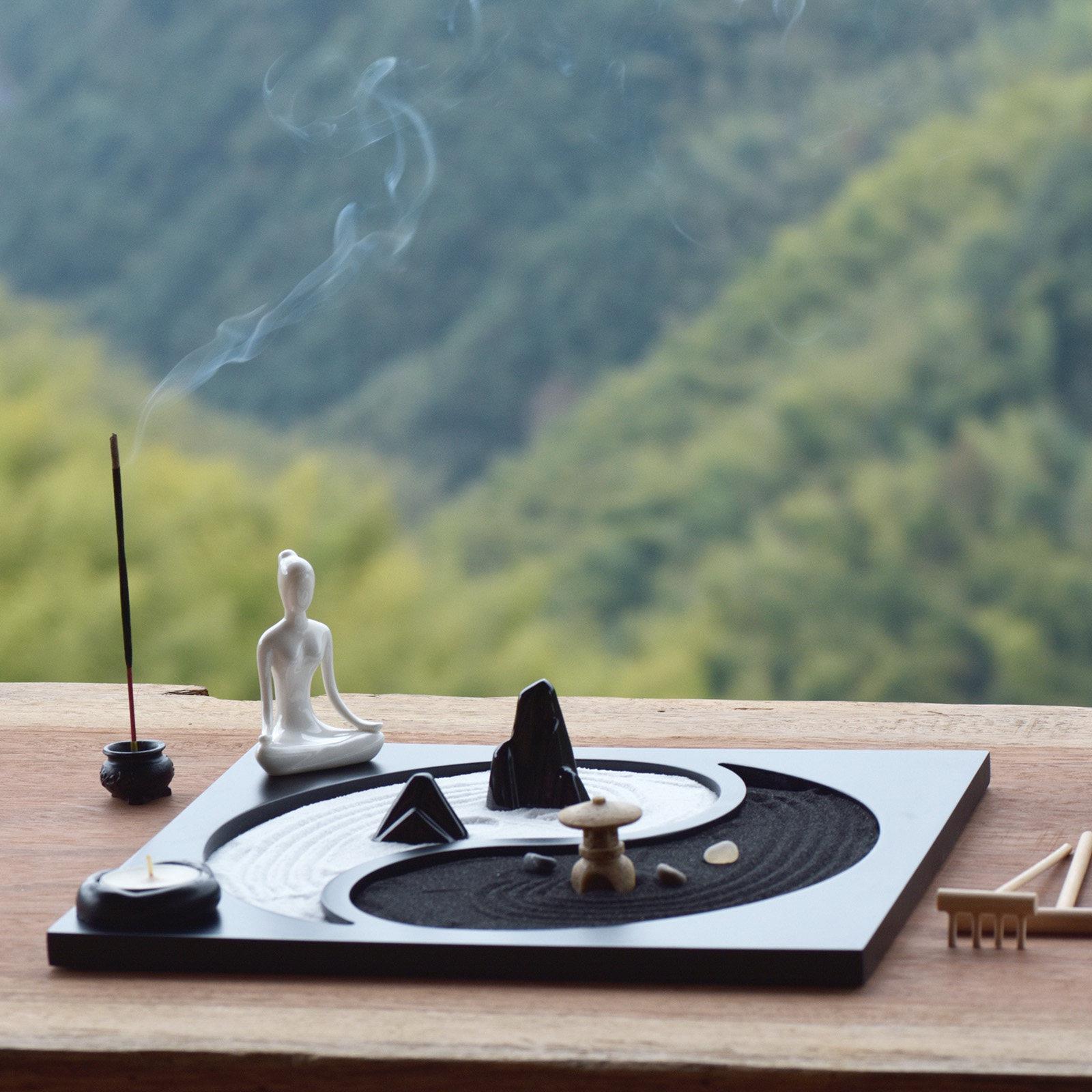 新中式摆设瑜伽馆装饰禅意样板间八卦微景观茶楼枯山水摆件沙盘