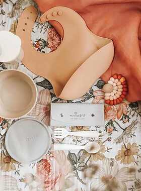 miniware新品树薯淀粉新生宝宝组辅食碗吸盘碗儿童防摔餐具套餐