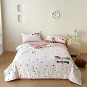 2025新款 全棉纯棉双层纱毛巾绣夏被四件套