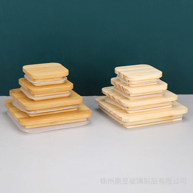 马克杯玻璃杯密封罐方形木质木雕