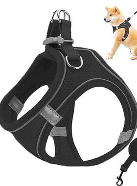 Pet Dog harness and leash set Reflective Breathable Harness