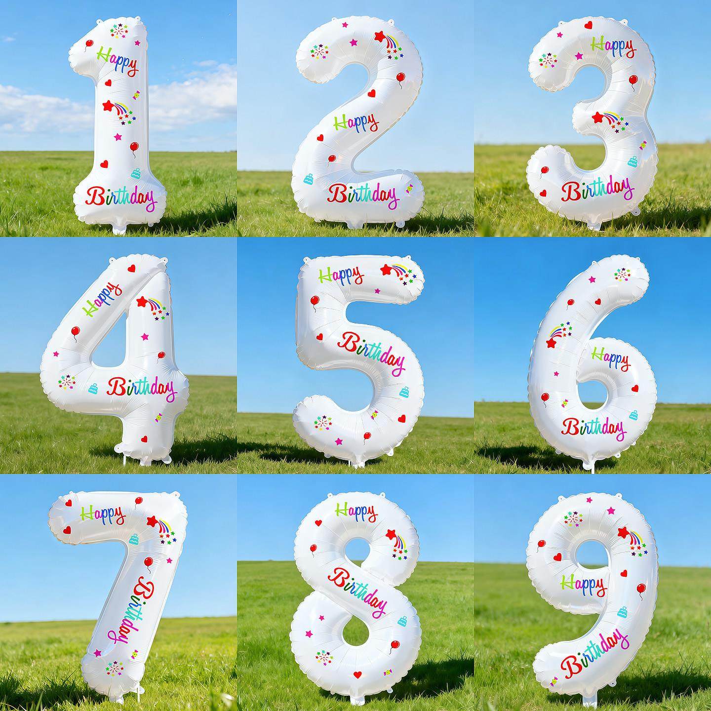 数字气球派对场景布置装饰儿童生日蛋糕户外拍照氛围道具宝宝周岁,节庆用品/礼品,气球,淘宝优惠券,粉丝福利购,淘宝优惠卷