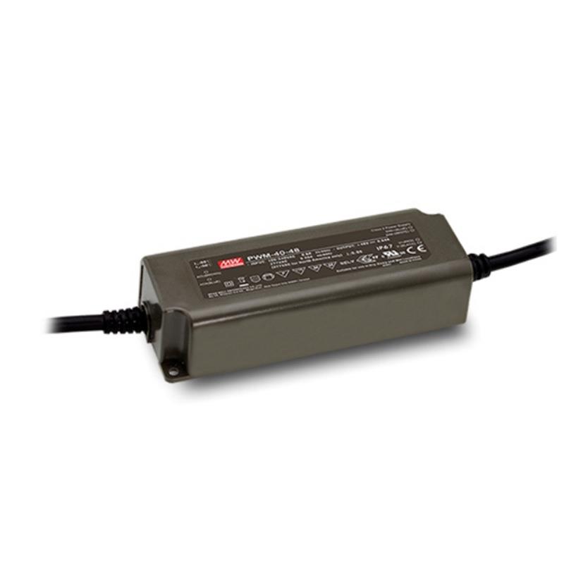 明纬过认证PWM-40W系列LED智能调光0-10V DALI恒压开关电源