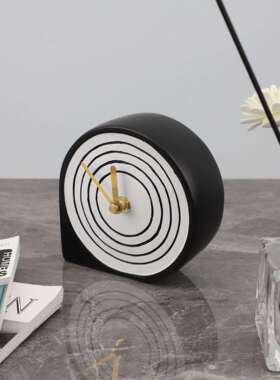 欧式创意树客时钟摆件床头脂柜电视卧室书房厅桌面柜111玄关软装